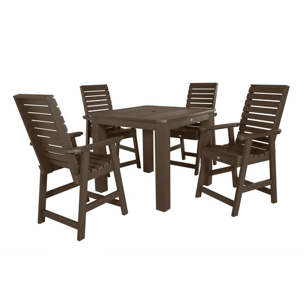 Highwood Usa Weatherly 5pc Square Counter Height Outdoor Furniture Dining Set AD-CNW44-ACE - main